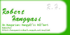 robert hangyasi business card